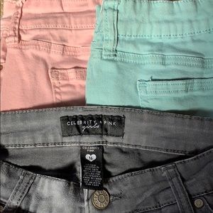LOT OF 3 celebrity pink girls jeans